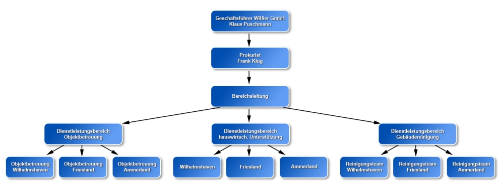 Aufbauorganisation der WilSer - Wilhelmshavener Service GmbH